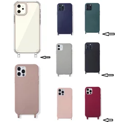 Luxury Silicone Chain Necklace Cell Phone Case With Lanyard Neck Strap Rope For iPhone 16 Pro 15 Pro Max 14 Plus X XS 7 8 Cord
