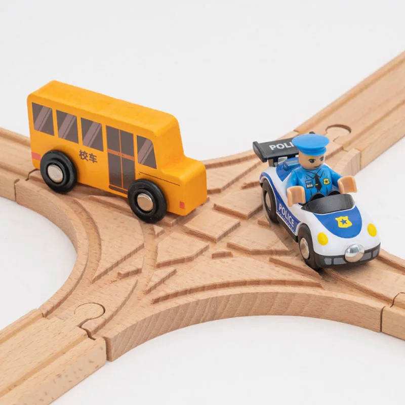 All kinds of Fork Track Series Strange Shapes Wooden Train Track Accessories fit for All Brand Wooden Track Railway Toys