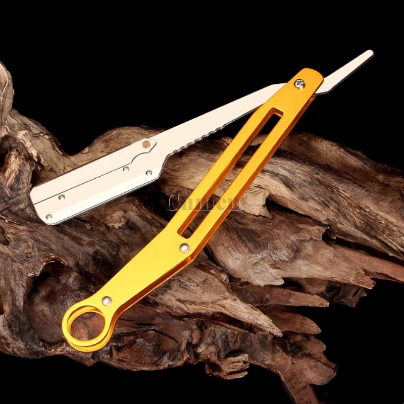 

Manual Folding Razor Barber Shop Hairdressing Shaving Knives Metal Aluminum Handle Men Beard Sweat Hair Armpit Hair Face Shaver