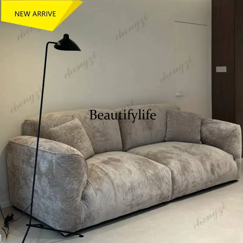 

G153 Nordic Living Room Sofas Gray Memory Curved Luxury Sofa Living Room Lounges Boneless Divano Soggiorno Furniture For Home