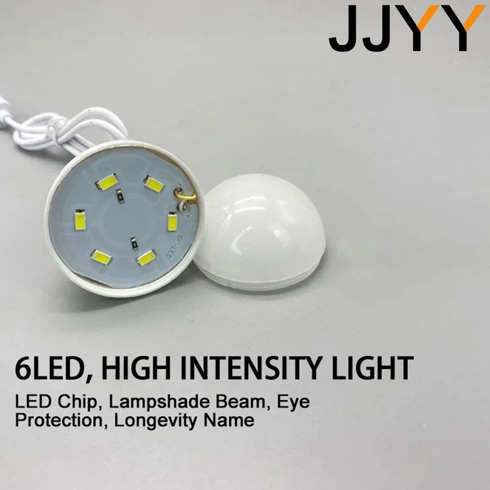 JJYY 100/240CM bombilla USB LED luz de Camping portátil Mini bombilla 5V luz de libro de energía con botón de interruptor