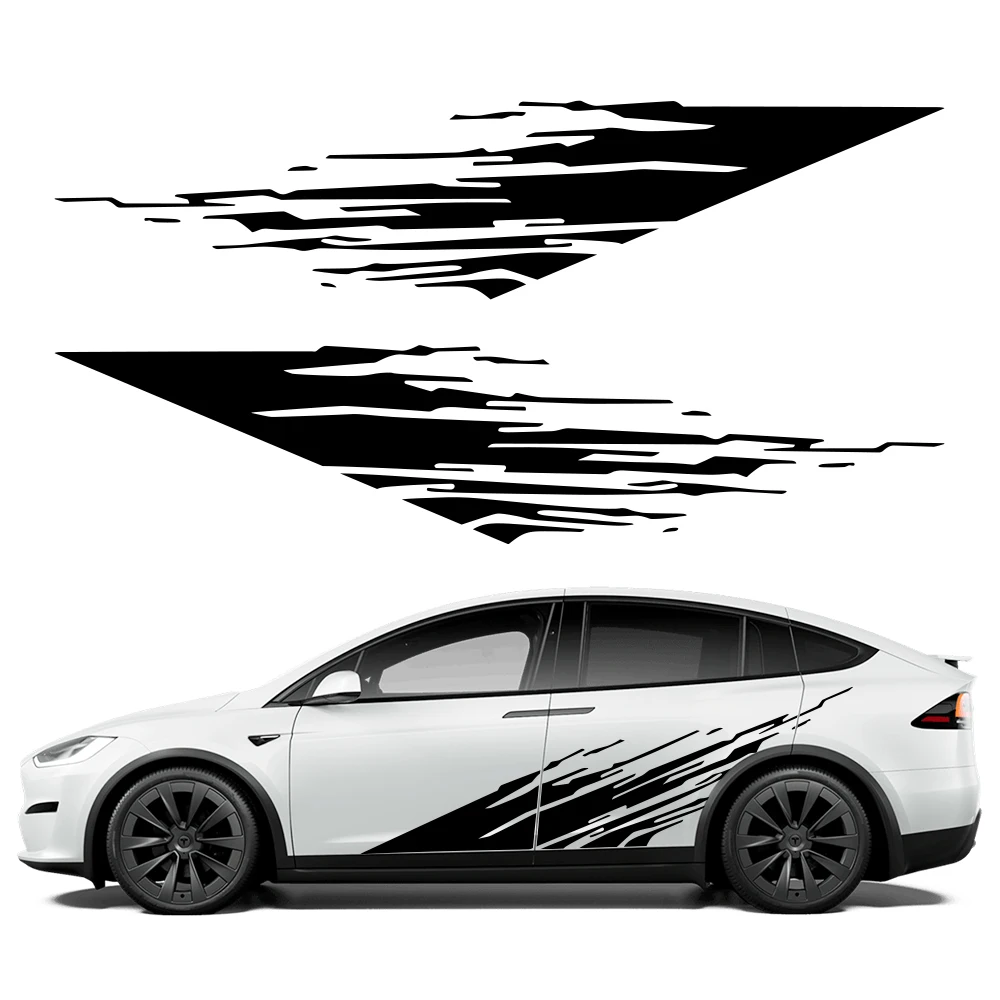 2Pcs Car Door Side Stickers For Tesla Model X S Car PVC Decals Waterproof Vinyl Film Auto Styling Exterior Car Accessories