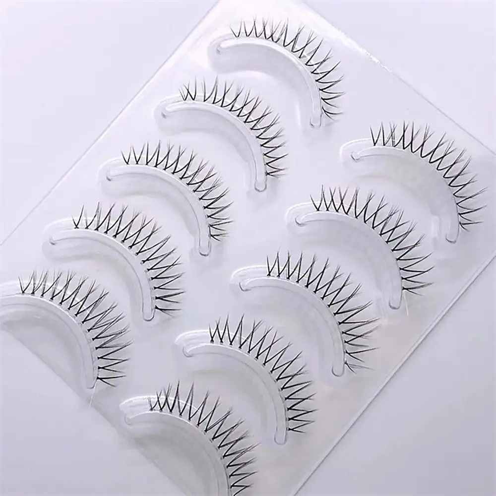 5 PAARE Natürliche Superfeine V-förmige Falsche Wimpern Wispy Lange Augen Make-Up Gefälschte Wimpern Große Augen Wirkung Wimpern verlängerung