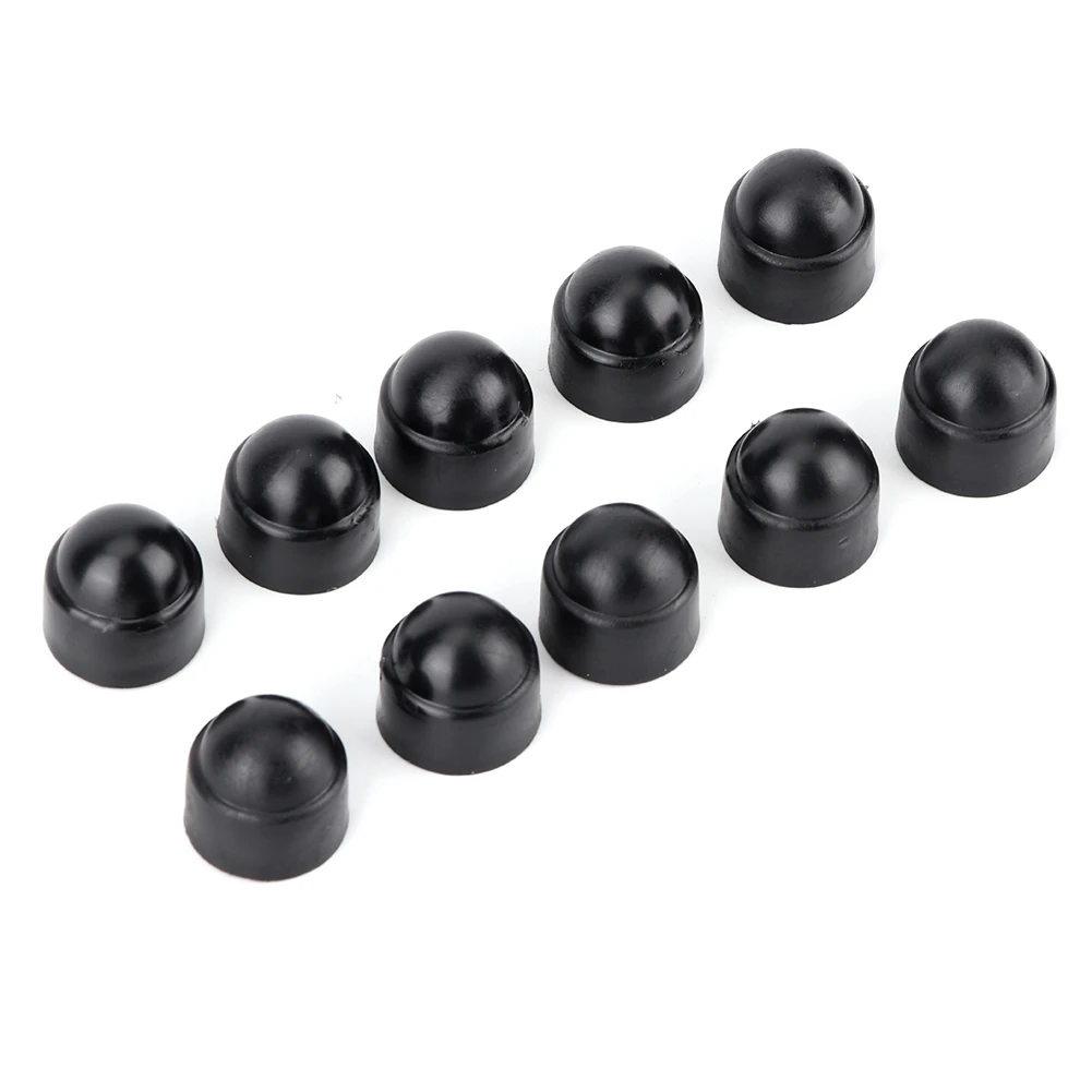 10pcs 15mm/0.59in M8 Plastic Hex Screws Nuts Head Cap Cover Accessory