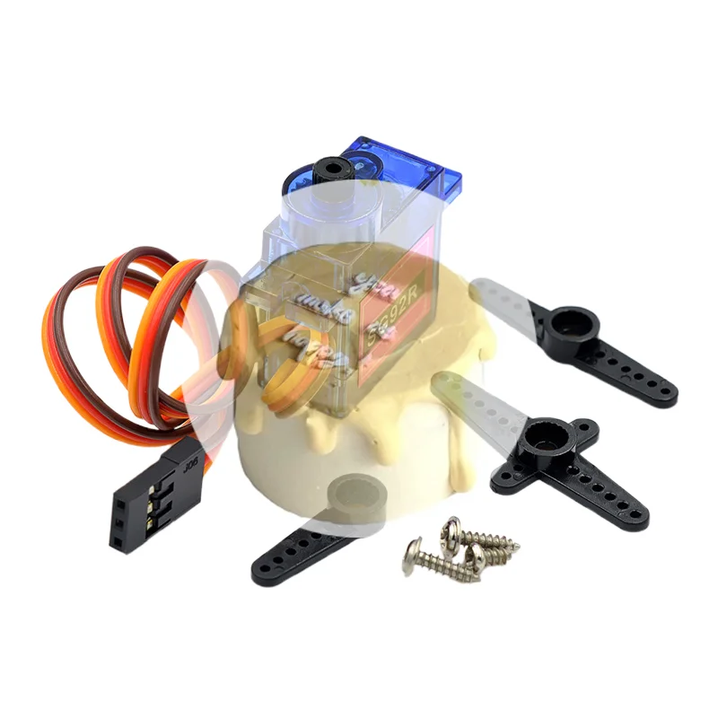 1 conjunto de 180/360 graus sg92r 2.5kg micro 9g servo engrenagens de fibra de carbono de náilon substituir sg90 para modelo rc peças de helicóptero aeromodelismo