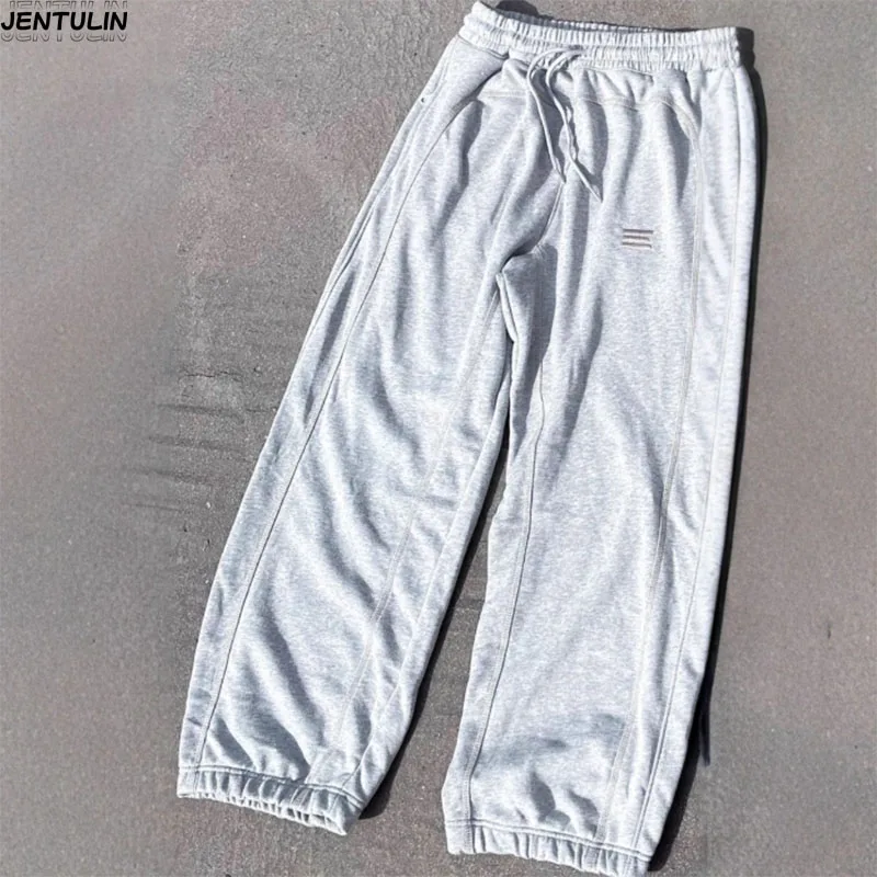 

Y2k мужские брюки корейская версия уличной одежды модные повседневные свободные широкие брюки гот Harajuku пара ретро свободные женские спортивные штаны