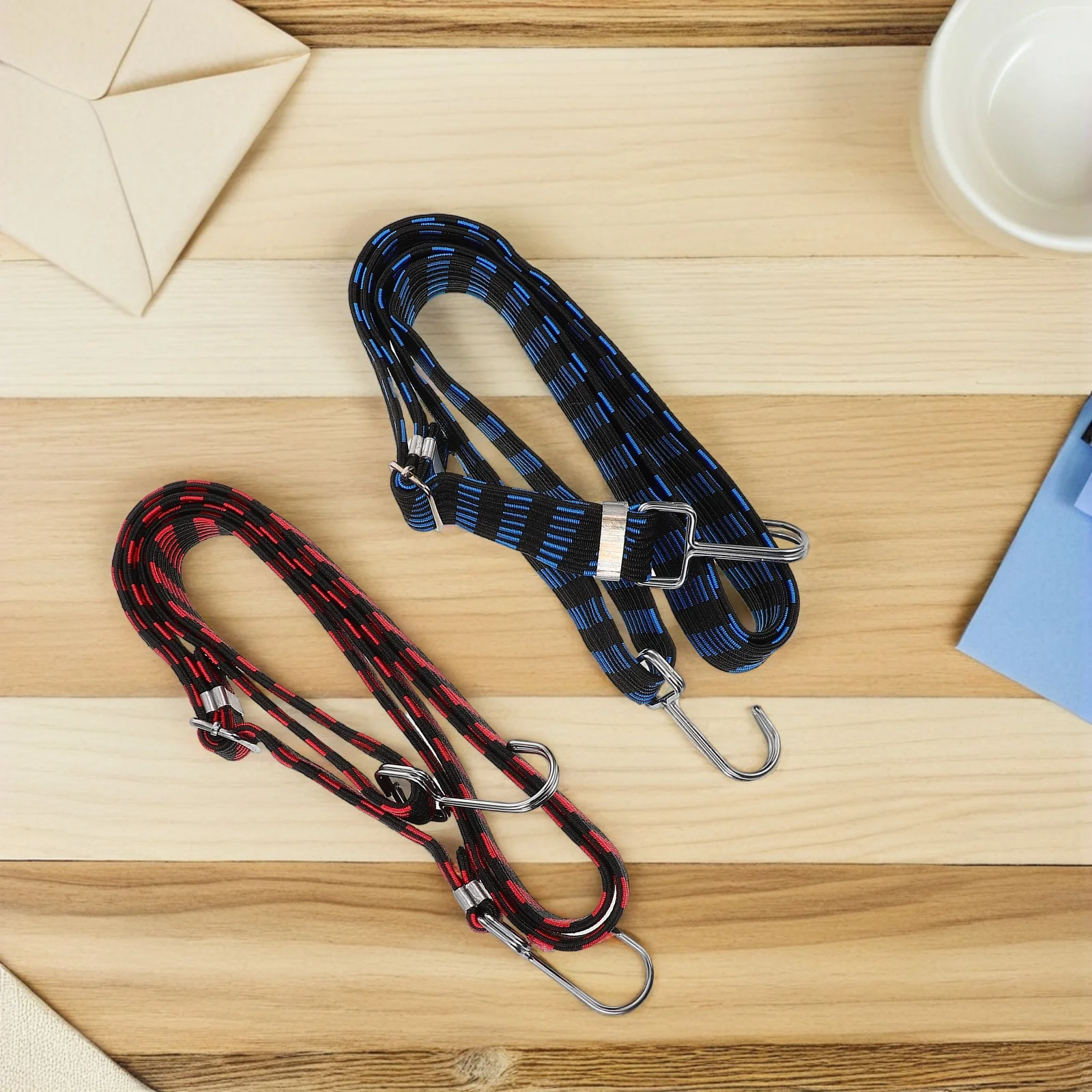 

2pcs Heavy Duty Elastic Lashing Straps 6.56Ft Long Load-Bearing Cargo Tie Down Webbing Strap For Mountain Bike Luggage Binding