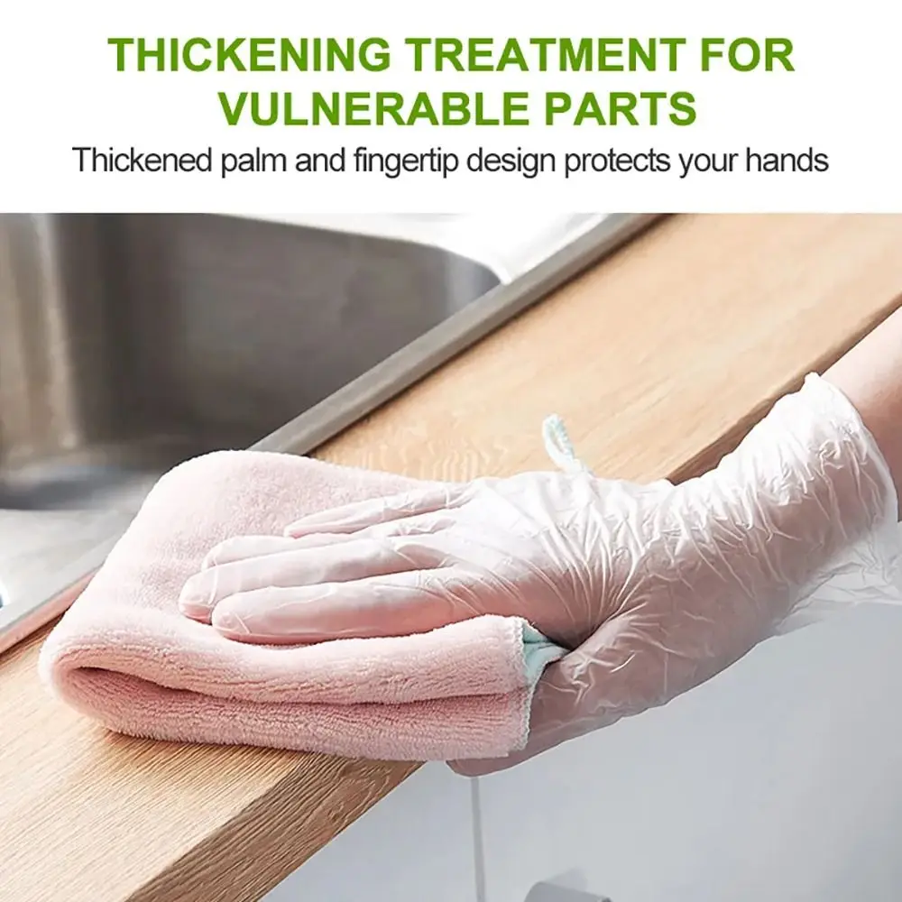 100Pcs New Acid Work Safety Disposable Gloves Food Grade TPE Cleaning Gloves Non-Slip Transparent Latex Free Gloves