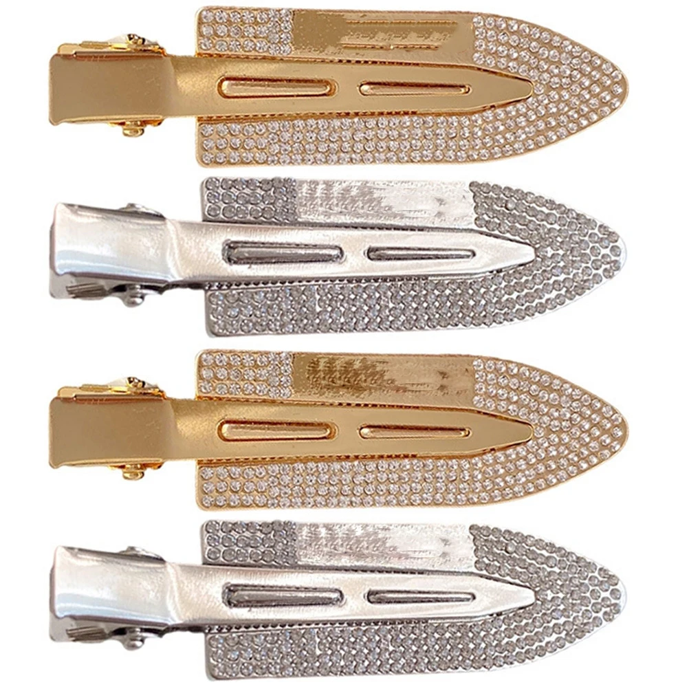 

4Pcs Creaseless Hair Clips Lightweight Alloy Elegant Durable Girls Women Hair Accessories Bangs Styling Wedding