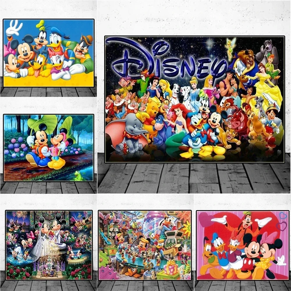 Disney Cartoon Mickey and Minnie Animation Family Love Life 1000 Piece Puzzle Game Holiday Gift First Choice