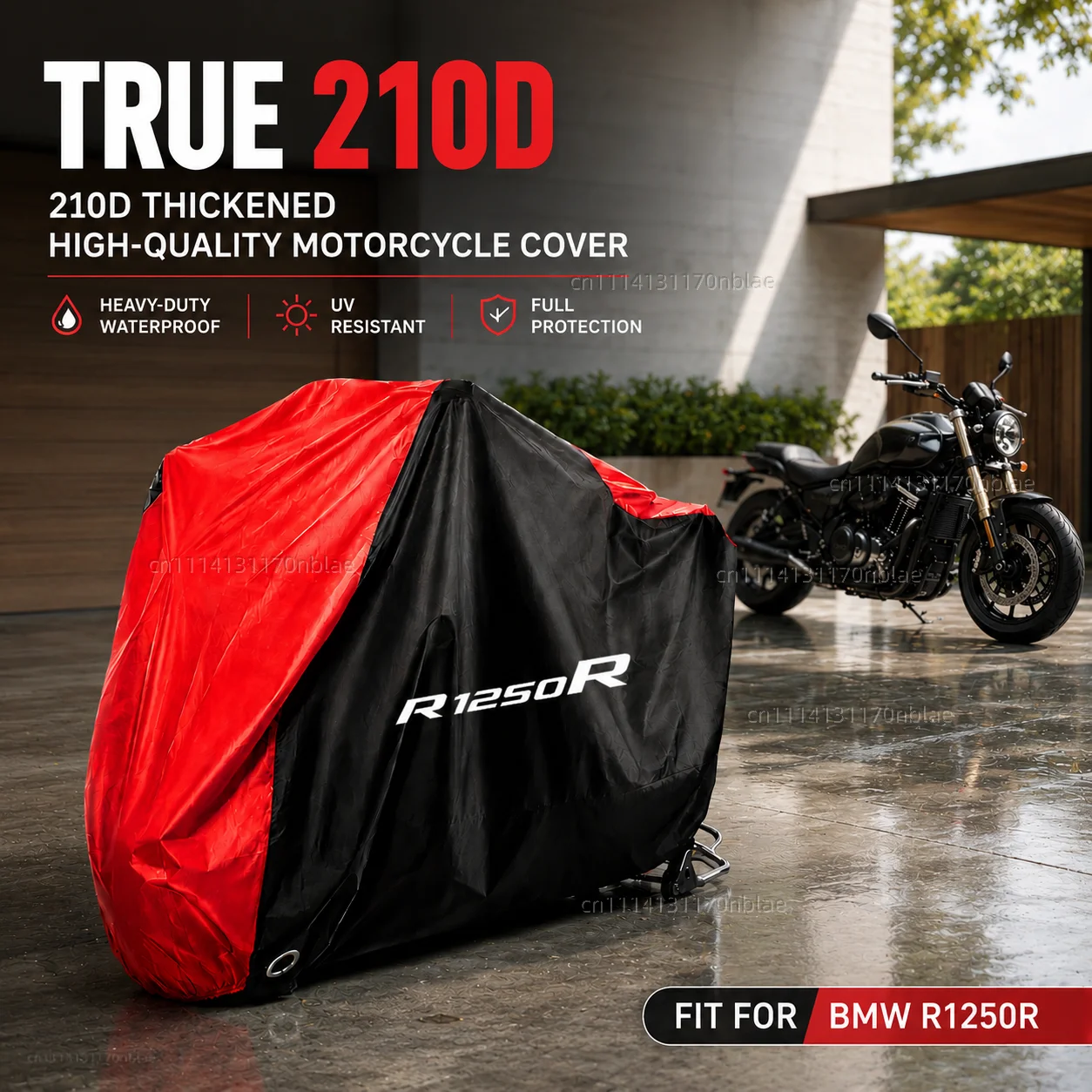 For BMW R1250R 2019-2026 210D Motorcycle Cover Waterproof Oxford Fabric All Season Dustproof UV Protection Moto Rain Cover