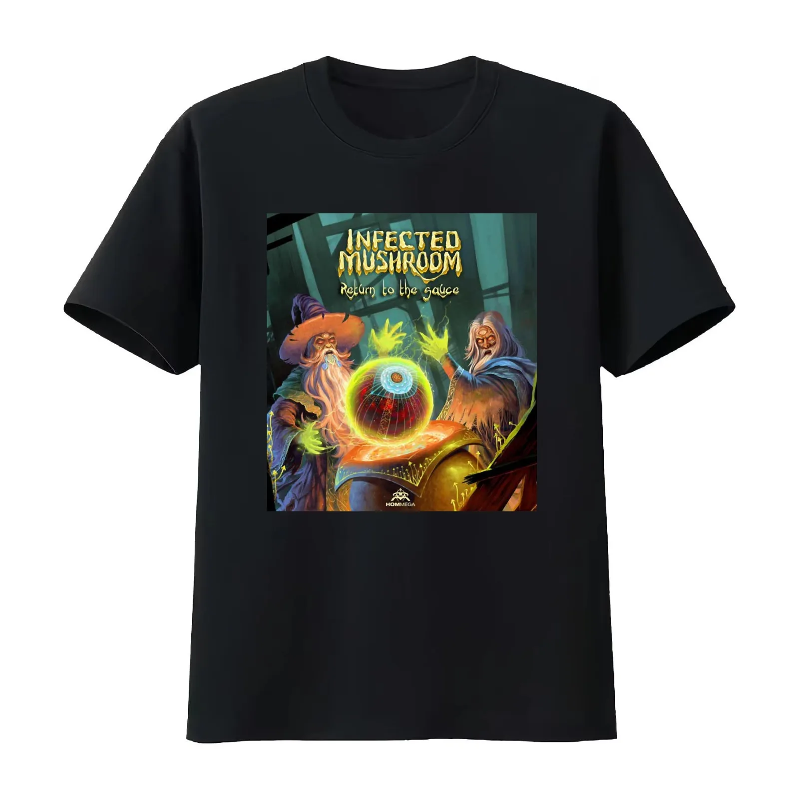 Infected Mushroom Design T-Shirt Summer Casual Cotton Tee Oversized Streetwear Tops Vintage Graphic Print Unisex Men Women