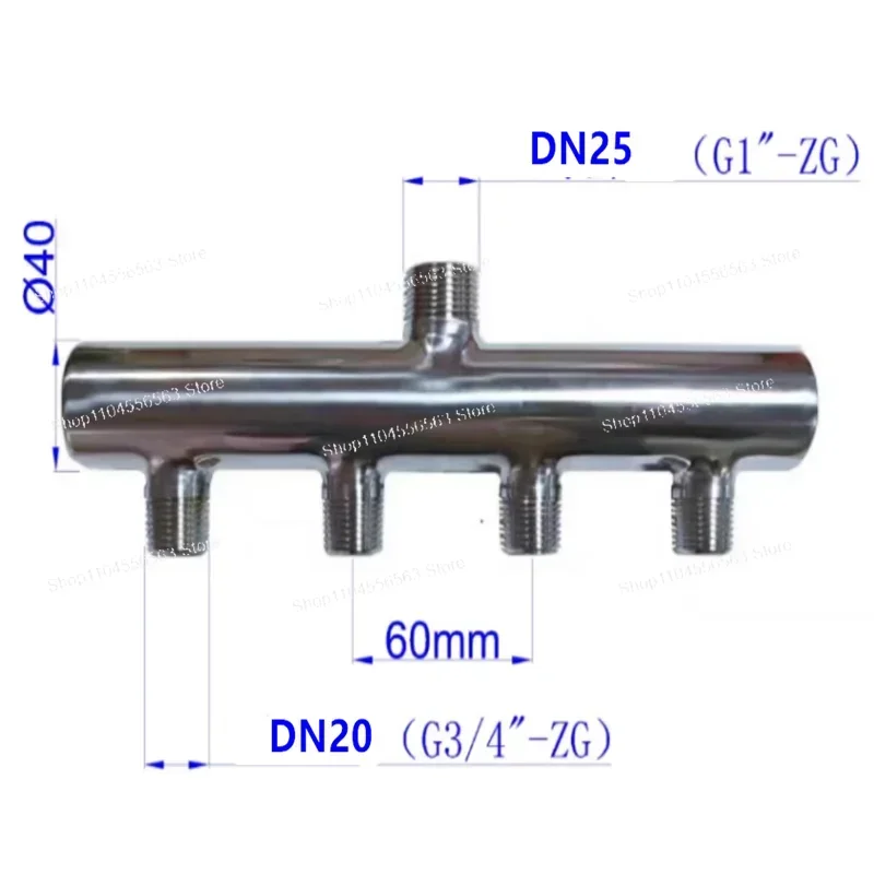1Piece 304 Stainless Steel 2-10 Ports Pipe Manifold Distributor G1