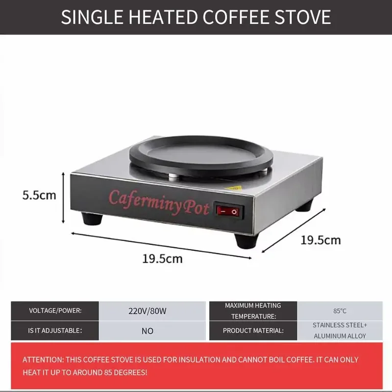XEOLEO Commercial Single/Double Pot Plate Coffee Warmer Kitchen Restaurant Electric Portable Stove Coffee Stove Warmer for