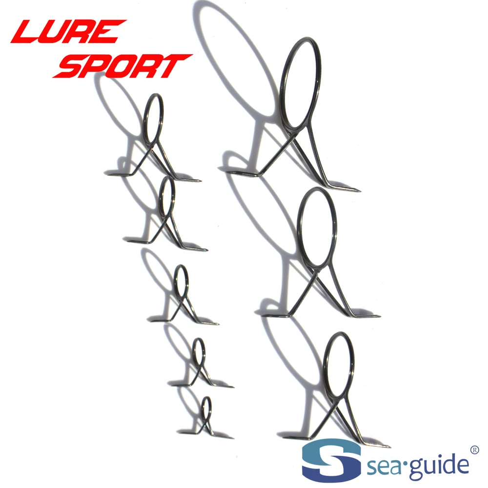 

SeaGuide 9pc Black Frame Black Steel Ring ABTDG6 8 10 12 16 20 25 30 40 Guide SET Rod Building component Repair DIY Accessory