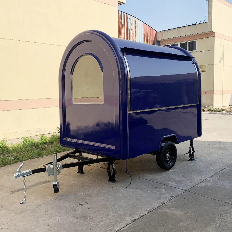 Customized Fully Equipped Food Trailer & Food Truck Trailer Commercial Kitchen Stainless Steel Counter Ideal for Street Vending