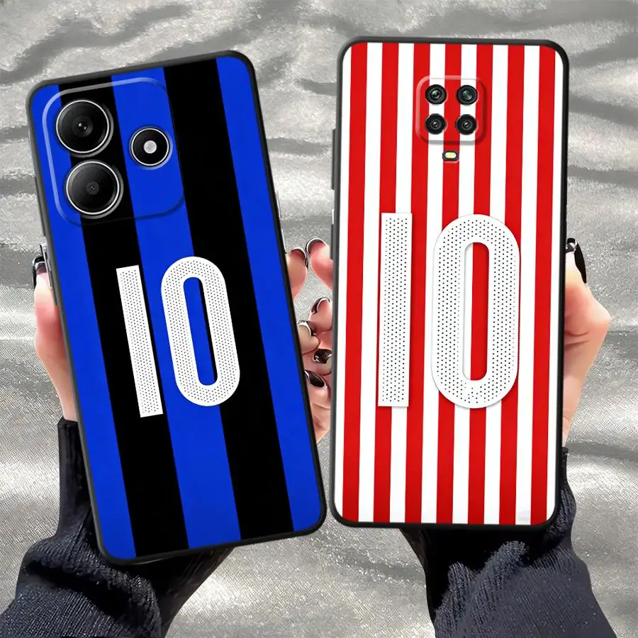 

Мягкий чехол Football Fashion Digital 10 для Xiaomi Poco C71 X3 NFC F5 F3 X4 X3 Pro F4 C85, задняя крышка для телефона