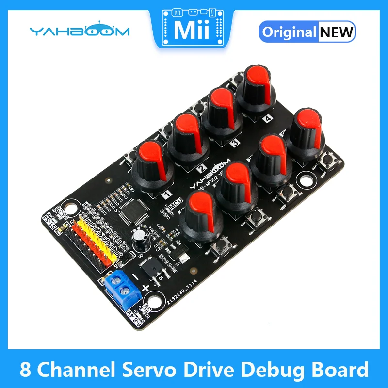 

8 Channel Servo Drive Debugging Board Servo Motors Controller Servo Tester for Robotic Arm with Over-Current Protection