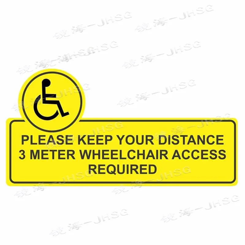 Funny KEEP YOUR DISTANCE 3 METER WHEELCHAIR ACCESS REQUIRED Car Sticker Decal PVC Cover Scratches Waterproof Anti-UV Accessories