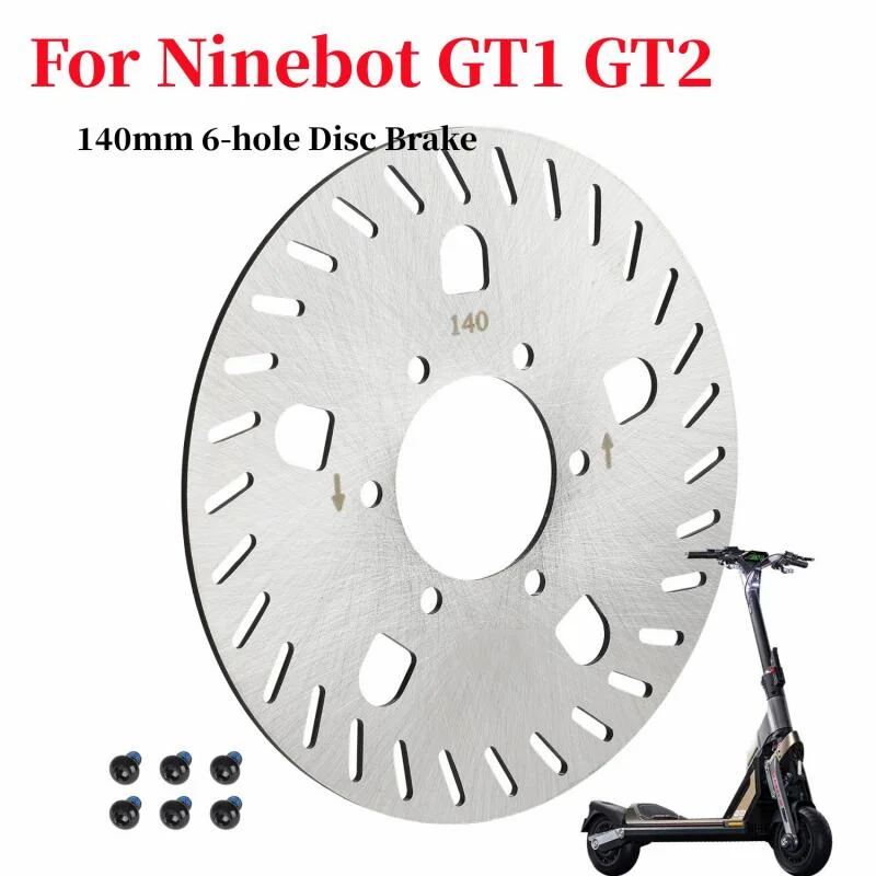 

Утолщенный дисковый тормоз 140 мм для электрического скутера Segway Ninebot GT1 GT2, прочный 6 отверстий, сменный тормозной диск, аксессуар для скутера