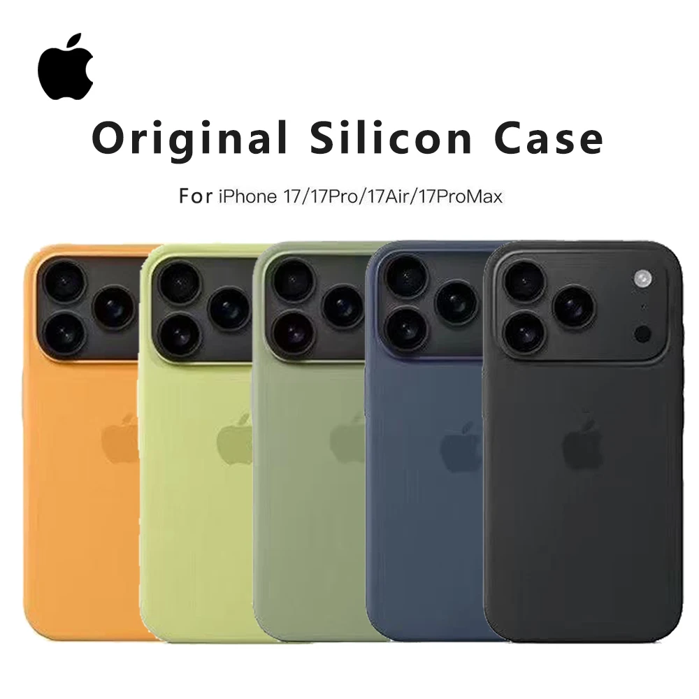 Funda de teléfono Apple de silicona Original oficial para iPhone 17 13 15 14 16 12 Pro funda para iPhone 13 14 11 12 15 17 16 Pro Max