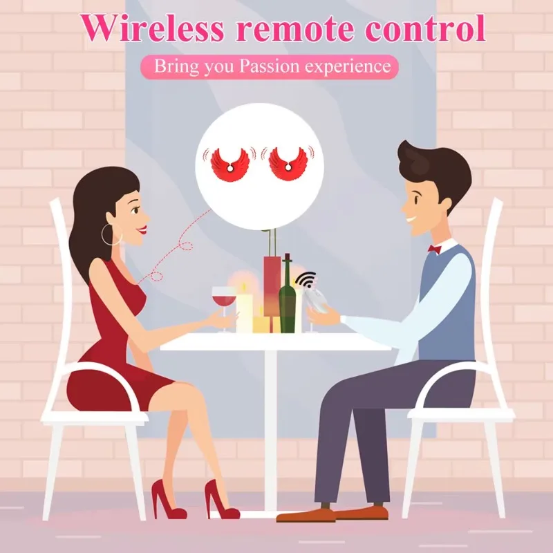 BDSM تهتز الحلمة المشابك اللاسلكية التحكم عن بعد الحلمة هزاز تحفيز هزاز أدوات المتعة الجنسية للنساء الجنس