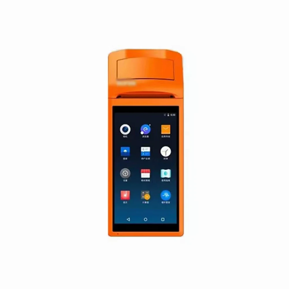 Terminal de point de vente intelligent V1 Android 5.5HD d'occasion, prise en charge Bluetooth, WiFi, balayage de code QR, imprimante thermique 58mm, PDA version ouverte, nouveau, 90%