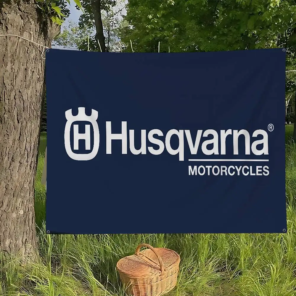 H-Husqvarnas Logo Retro Flags Multiple Choice Living Studio Booth Interior Decoration Banner view 5