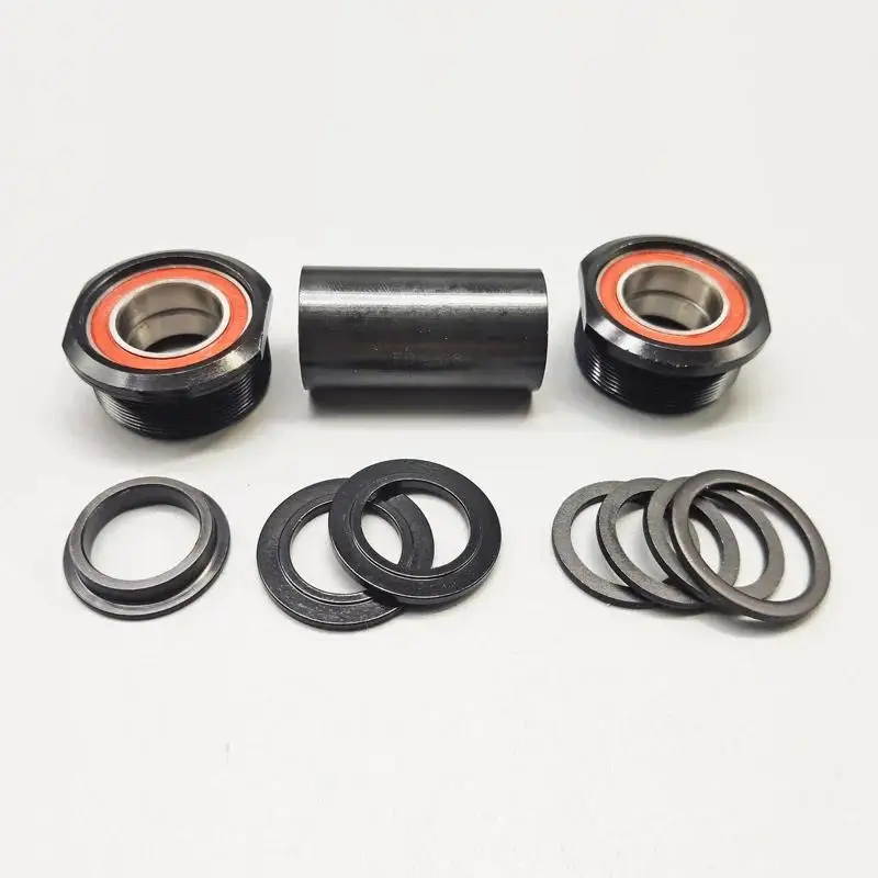 Kit de Eje de Pedalier BMX para Mini Bicicleta de Calle y Montaña BB EURO BC 1.37*24T, 19mm-48/8T, Apto para Patrón de Dientes de 73MM, Rotación 19MM