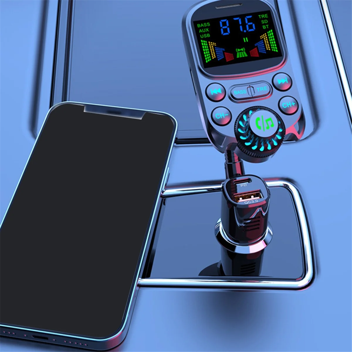 X61A_Bluetooth-compatibele carkit Sigarettenaansteker FM-zender