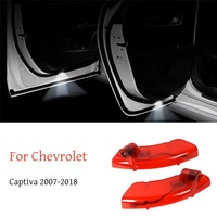 2Pcs Led Car Door LOGO Projector Ghost Shadow Lamp Welcome Light Accessories For Chevrolet Captiva 2007-2018 2014 2015 2016 2017