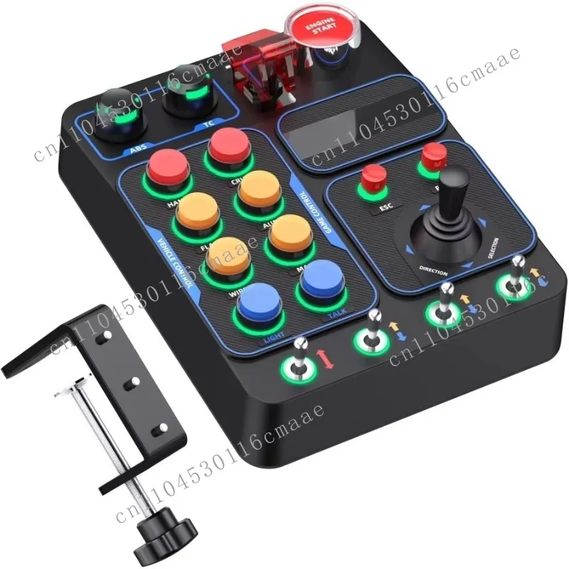 CB1 Racing Button Box Compatible V9 GEN2 & PC Adjustable RGB Lighting Suitable for Racing Simulator Games