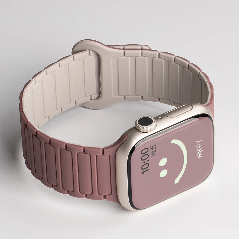Magnetic Strap for Apple Watch Band 46mm 45mm 44mm 42mm 49 40 Silicone Correa Bracelet iWatch Series 12 11 10 9 8 7 Se ultra 3 4
