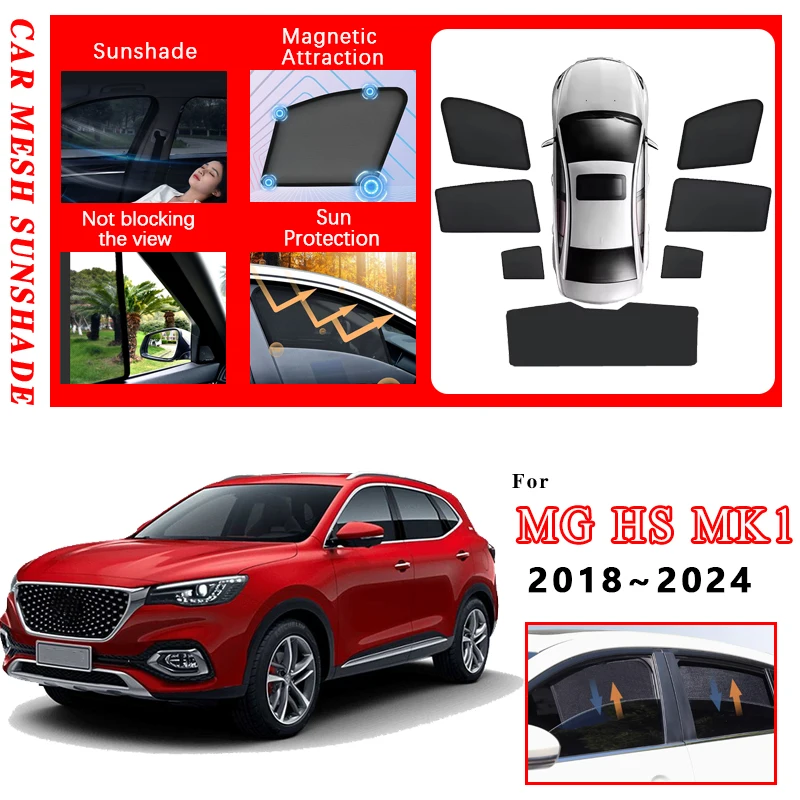 

Автомобильные солнцезащитные козырьки с полным покрытием для MG HS 2018 ~ 2022 2023 2024 EHS AS23 MK1, теплоизоляция, защита от ультрафиолета, сетчатый солнцезащитный козырек, аксессуары