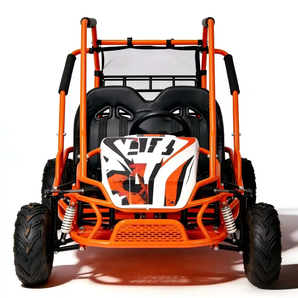 120cc 4-Stroke Air Oil Cooled Off Road Go Kart Electric Start Hydraulic Brake 190kg Load Capacity Family Kids Buggy