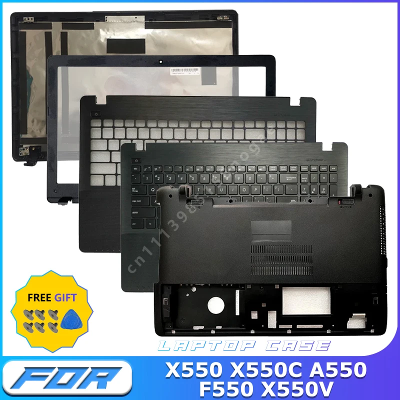 Tampa Traseira LCD, Moldura da Tela, Palmrest, Conjunto de Teclado, Carcaça Superior e Inferior para Substituição em Modelos X550 X550C A550 F550 X550V