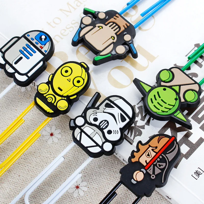 Star Wars Paper Clips Bookmarks Cute Metal Paper Clips Colorful Cartoon Book Page Decoration U-shaped Needles