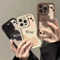 Case For Huawei Honor 90 8X X9 Nova Y70 10 7 9 SE 3 4 Mate 20 30 40 P20 P30 P40 P50 Pro Y9S Cute Bear Soft Silicone Cover