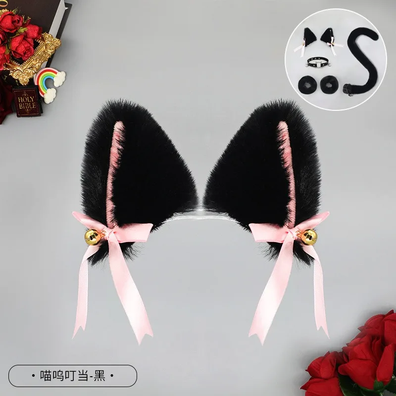 여자를위한 귀여운 고양이 귀 머리핀 여자 머리 장식 애니메이션 머리핀 머리 장식 로리타 헤어 클립 파티 코스프레 여자 헤어 액세서리