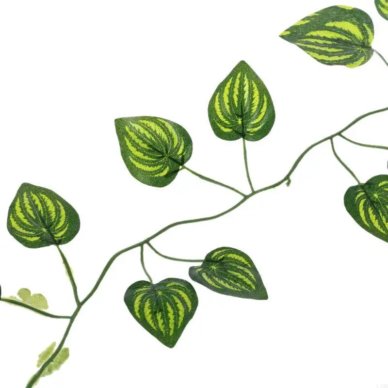 L4MB Vines Jungle Cây nho Terrarium Lá thực vật Thuốc bò sát
