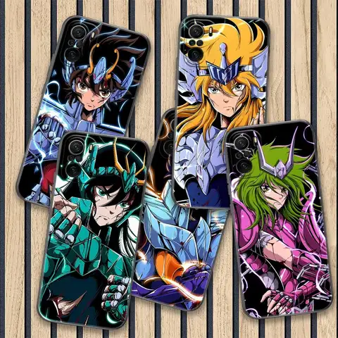 Saint Seiya Anime Poco F6 Pro Fundas For Xiaomi Poco X3 NFC X6 X4 X5 Pro 5G M4 M5 M6 F3 F4 F5 14 13T Pro Phone Case Back Cover