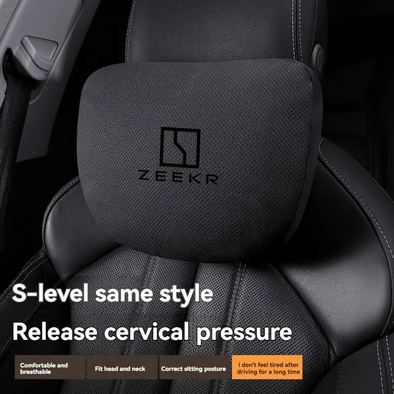 

Car S Level Neck Pillow Seat Headrest Lumbar Support Pillow Spine Protect for ZEEKR X 001 009 2022 2023 2024 Car Headrest