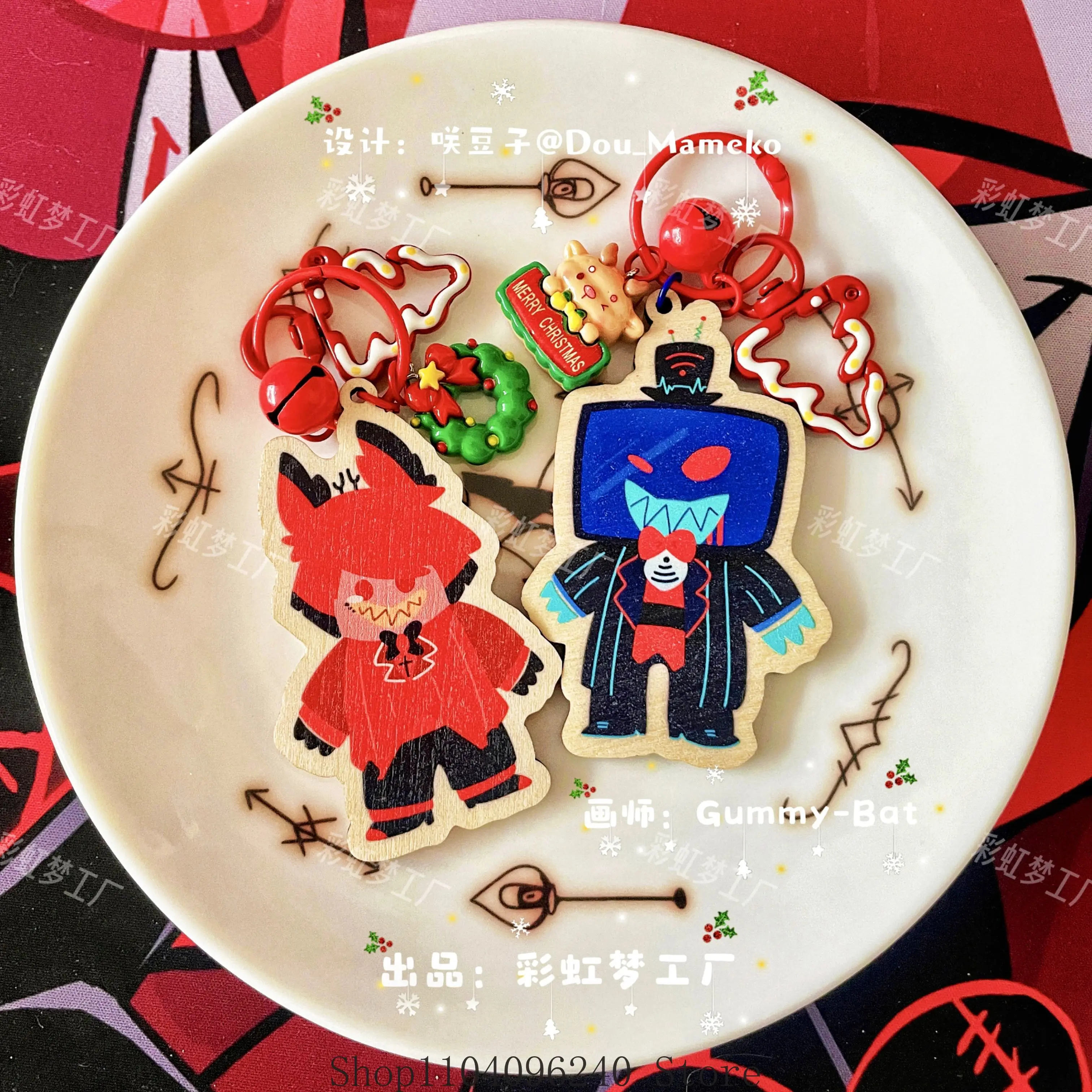 

Vox Cosplay Cartoon Cute Acrylic Keychain Pendant Model Decor Mascot Student Accessory Fans Gift