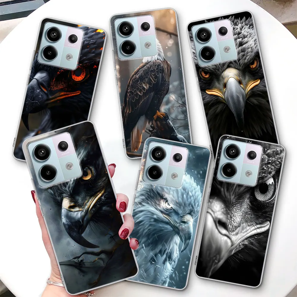 Fashion Eagle Cool Case for Xiaomi Redmi 8A 9 9A 9i 9C 10 8 10C 12 7 7A 12C 10X 10A 9T 6A 6 K40 K30 K20 Pro S2 TPU Phone Cover