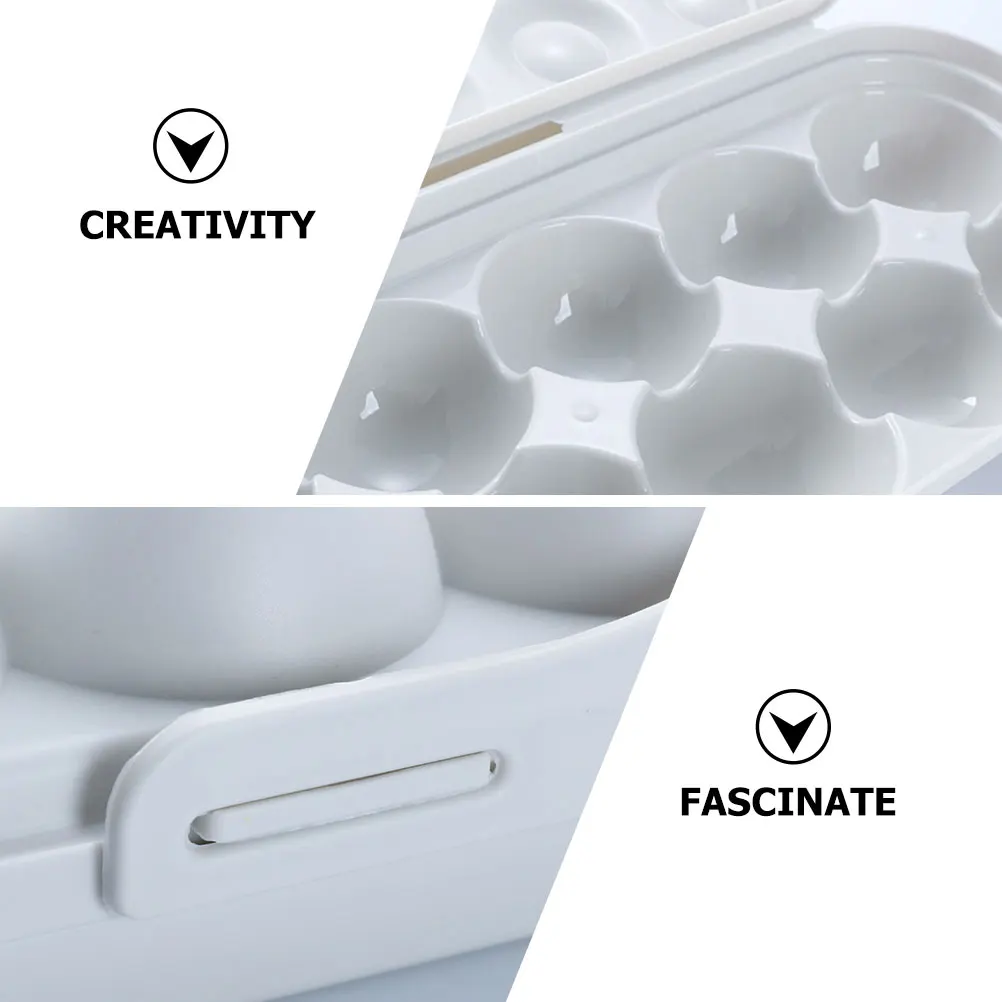 

Grey 12 Slot Egg Holder Anti Collision Storage Box for Kitchen Refrigerator Easy Access Plastic ganizers
