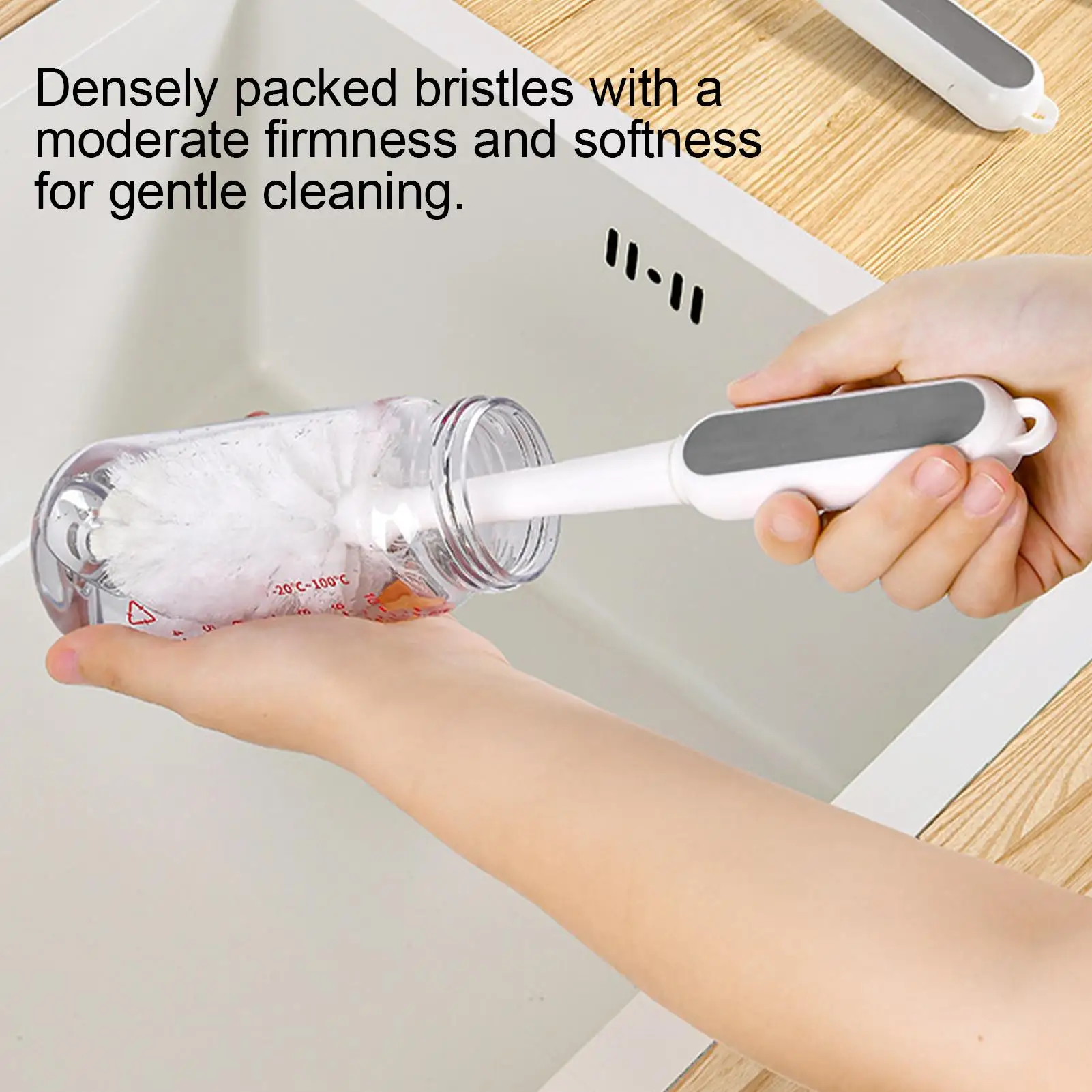 

Bottle Brush Cleaner Beer Wine Decanter Cleaner Multi-functional Removable Brush For Baby Bottle Flask Sink Tumbler Cleaning