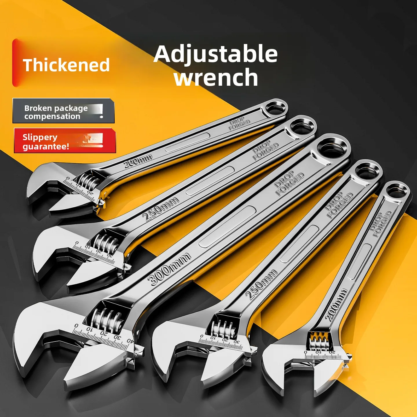 

High hardness universal multifunctional adjustable wrench,manual tool,car maintenance large opening ultra-thin adjustable wrench