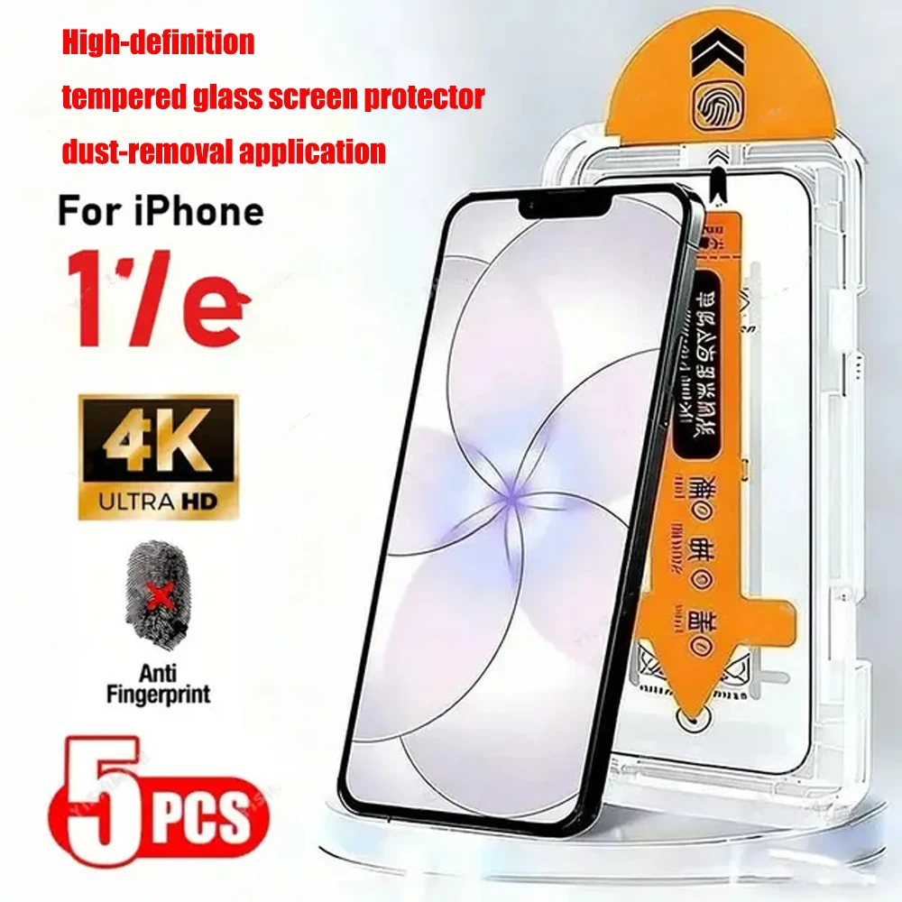 

1-5Pcs HD Tempered Glass For iPhone 18 Pro Max 15 Plus 14 13 Mini 11 12 Pro 16e 17 6 7 8 X XR XS SE Screen Protectors Dust Free