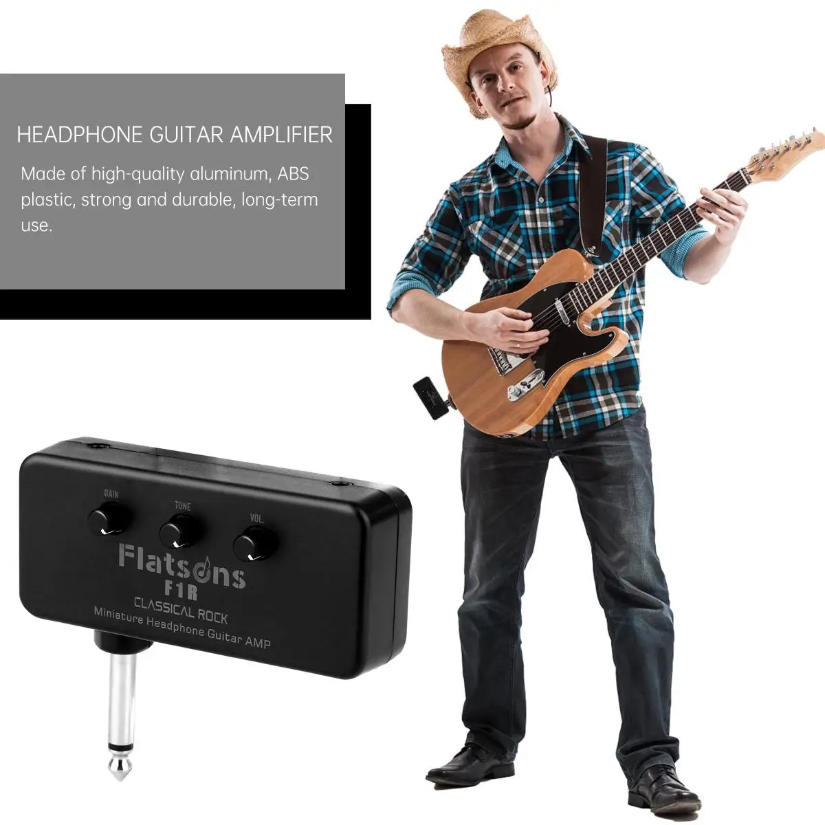 

Mini Stereo Amp Electric Guitar Bass Amplifier Small Speakers Portable Miniature Headphone Guitar Amp Lightweight Durable