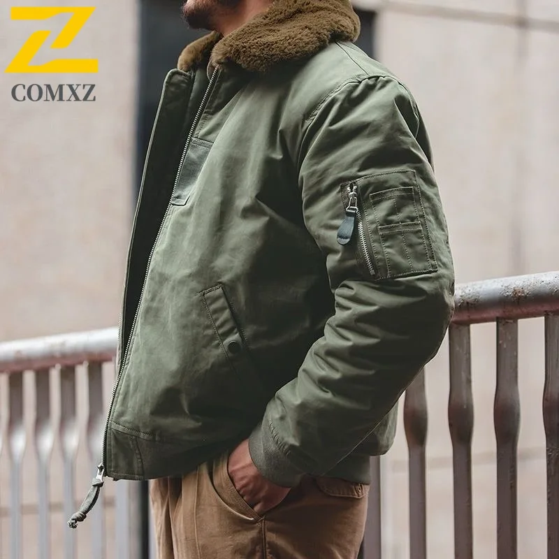 

COMXZ Men's Fleece Jacket Casual Style Snow Activity Cold-Resistant Design Jacket Outdoor Leisure High Quality Winter Padding